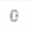 Bague Motifs Striés Acier Homme